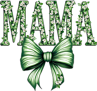 Green Floral Coquette Mama