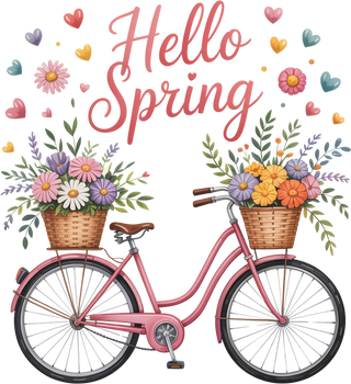 Bicycle Flowers Spring