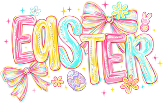 Colorful Easter Floral Bow