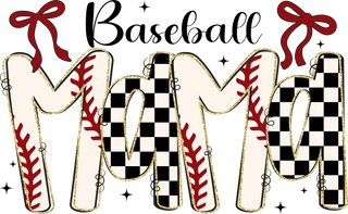 Baseball Mama Coquette Bow PNG