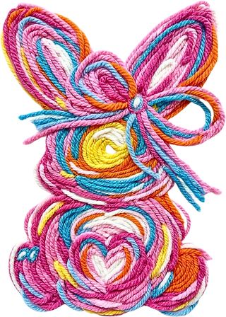 Faux yarn bunny