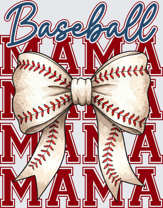 Baseball Mama Coquette Bow