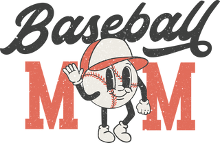 baseball mama smiley ball