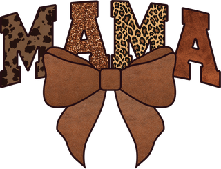 Leopard Glitter Leather Bow Mama