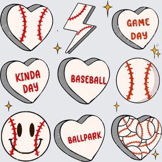 baseball heart and bolt