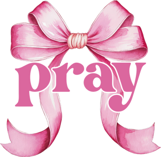 Pink Pray Bows front