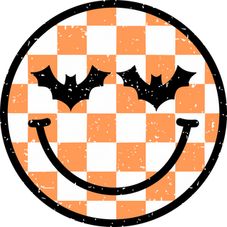 orangecheckersmiley-bats-orange-distressed