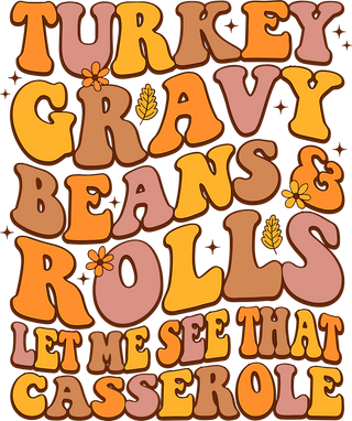 Turkey Gravy Beans and Rolls Let Me See That Casserole Retro Thanksgiving