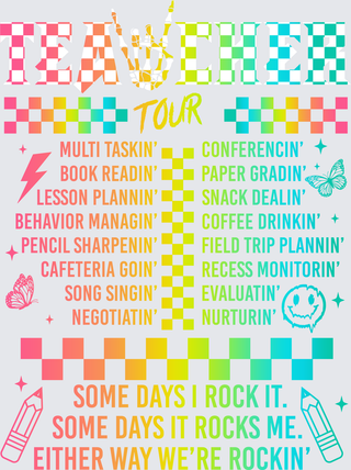 Teacher Colorful Back