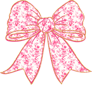 Pink Floral Bow