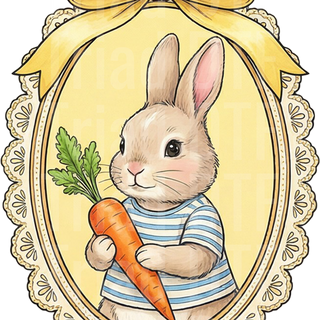 Vintage Thrifted Bunny Carrot Easter