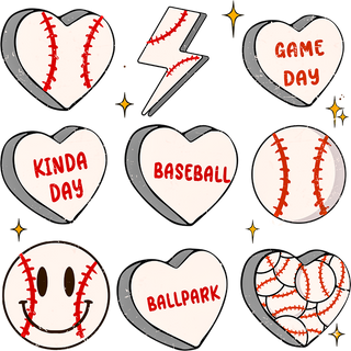 baseball heart and bolt