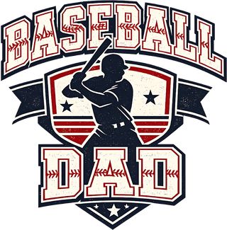 Baseball Dad Png T-Shirt Design (1)
