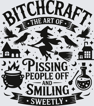 Bitch craft Funny Halloween Black