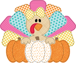 Thanksgiving Turkey with Pumpkins Patchwork