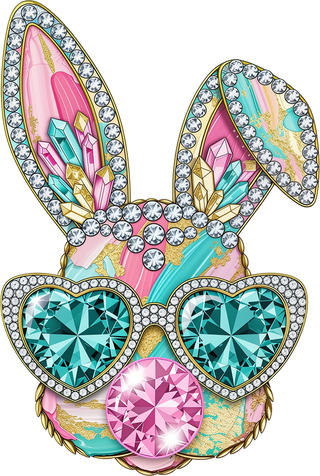 Rhinestone Preppy Easter Bunny