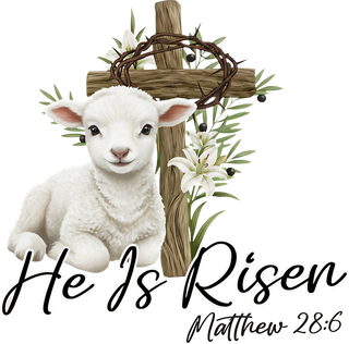 He is Risen Christian Easter Faith Lamb