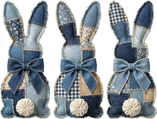 Patchwork Easter Bunny Png, Bunny Easter