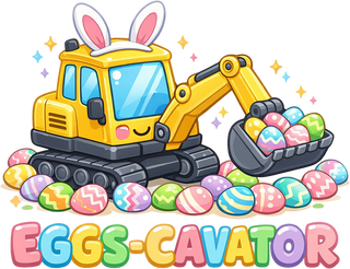 Eggs-Cavator Png, Excavator Easter 1