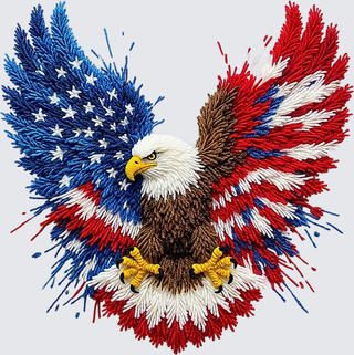 Latch hook patriotic eagle