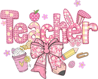 Pink Easter Teacher