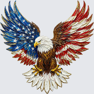 Brushstroke patriotic eagle