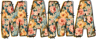 Flower Mama Doodle Letter