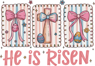 He is risen PNG, Christian Easter PNG, Easter brushstroke PNG