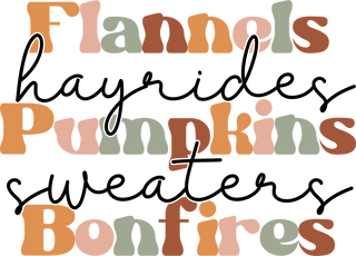 Autumn Harvest Fall Flannels Pumpkins Bonfires