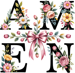 Floral Amen Design,Easter Christian