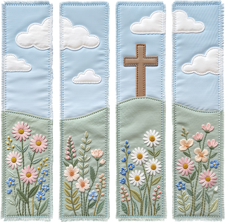Faux Patchwork Easter Wildflower