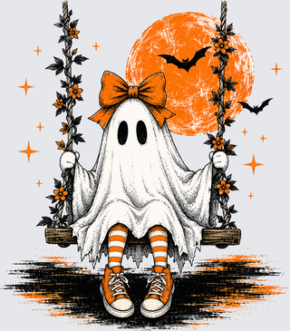 Vintage Halloween Ghost Witch Swing