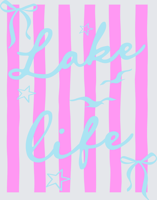 Lake Life Pink Blue Light