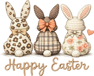 Happy Easter PNG Coquette Easter Bunny