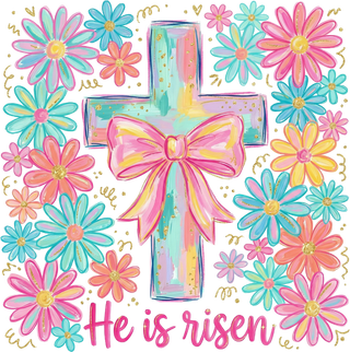 Boho Christian Easter Png, He is risen Faith