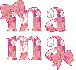 Pink Floral Coquette Bow Mama