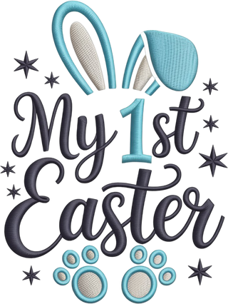 Faux Crochet My First Easter Blue