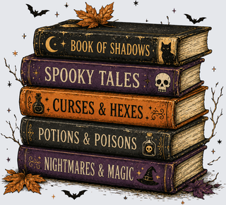Spooky Book Stack