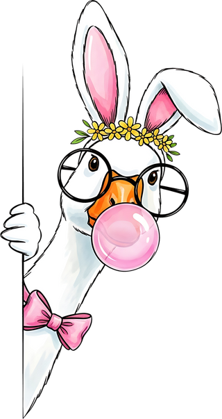 Peeking Easter Goose