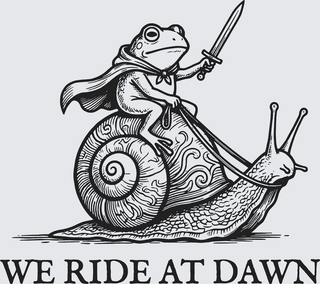 we-ride-at-dawn-frog-snail