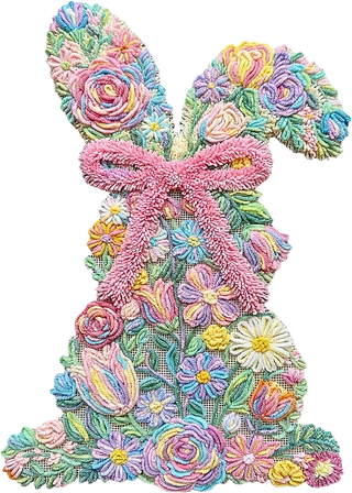 Latch hook Easter bunny