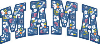Blue Floral Mama