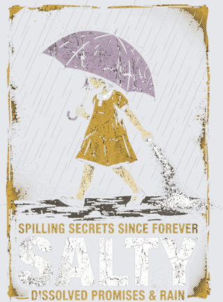 salty_umbrella_rain_secrets_vintage (For Dark Color T-Shirts)