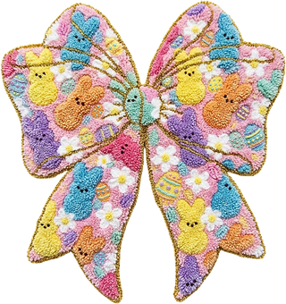 Latch hook Easter bow