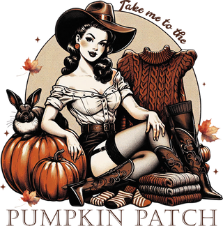 Take Me to the Pumpkin Patch Pin-Up Girl with Autumn Sweaters
