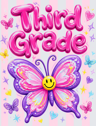 Back To School Butterfly 3rd Grade