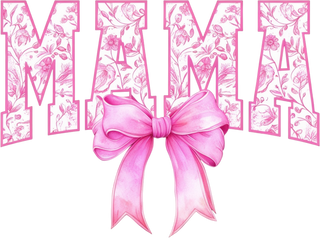 Mama Pink Toile Chinoiserie Bow